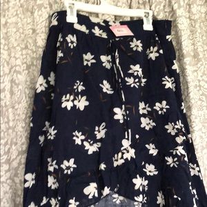 High low floral skirt